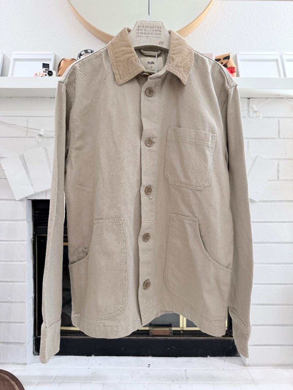 Folk Clothing Nelson Stone Cord Corduroy Collar 3 Pockets Shirt Jacket